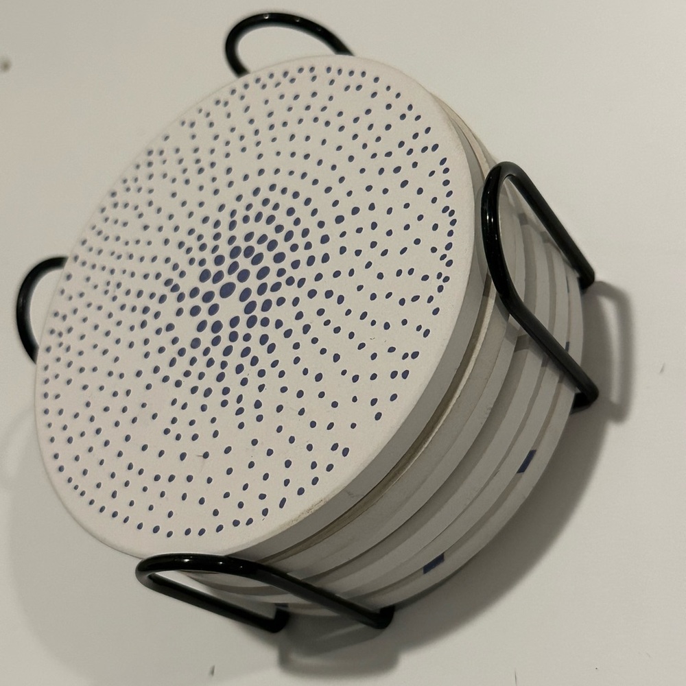 (6) Coasters with holder